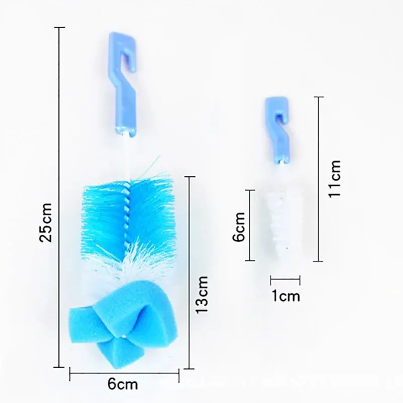 1PCS Competitive Price Small Bottle Cleaning Brush Baby Pacifier Brush Nylon Glass Bottle Brush Two-piece Milk Bottle Set