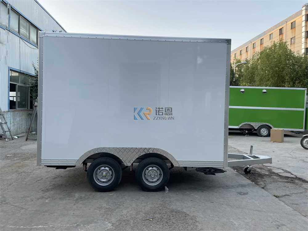 Chariot de restauration rapide mobile, cuisine, rue, remorques alimentaires, vente de collations, kiosque extérieur, 3m de long