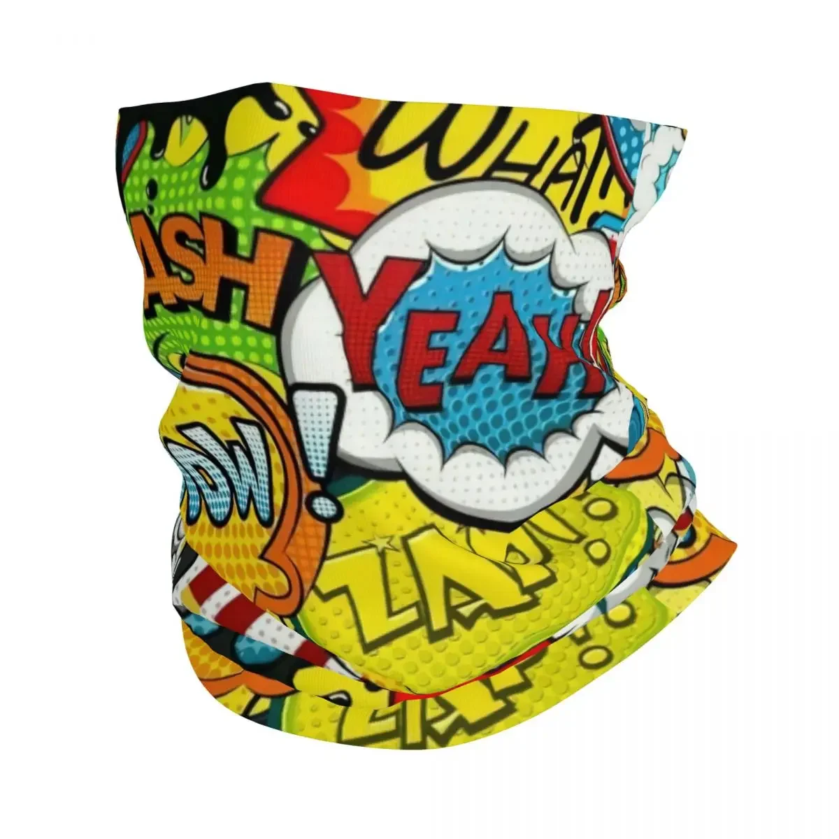 Colorful Comic Pop Art Books Bandana Neck Cover Printed Balaclavas Wrap Scarf Outdoor Headband Riding for Men Women Adult Winter