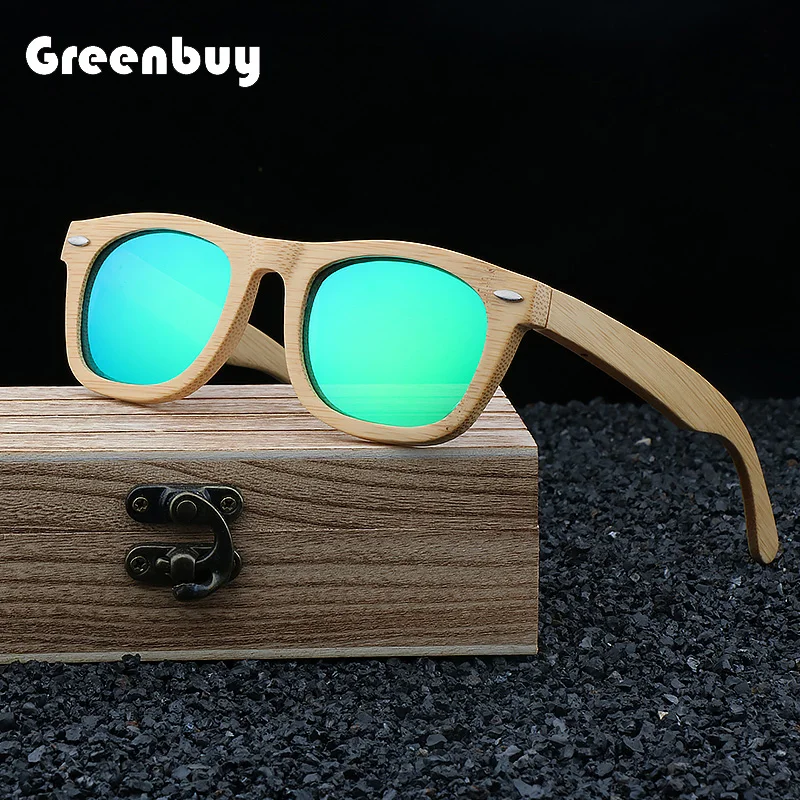 Vintage Natural Bamboo Sunglasses Fashion Women Men Glasses Polarized UV400 Multiple Colour Lenes Designer Travel Beach Eyewear