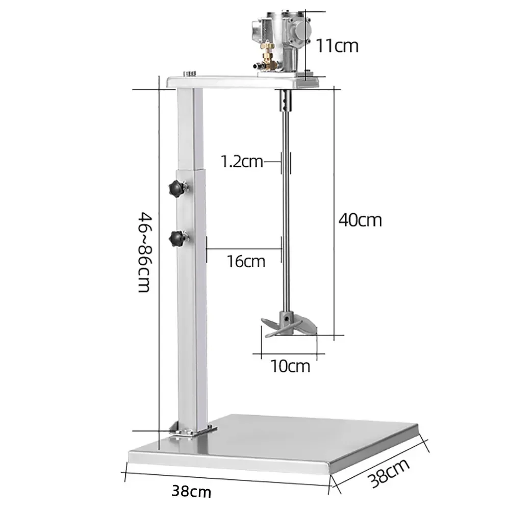 Industrial Pneumatic Mixer Glue Liftable Air Mixing Machine Paint Ink Agitator Stirrer 5 Gallon 60L Tank Liquid Dispersing Tool