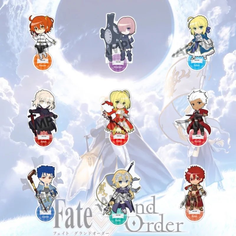 Game Fate Grand Order Anime Gudako Mash Altria Nero Acrylic Figure Stand FGO Keychain Birthday Toys 10cm