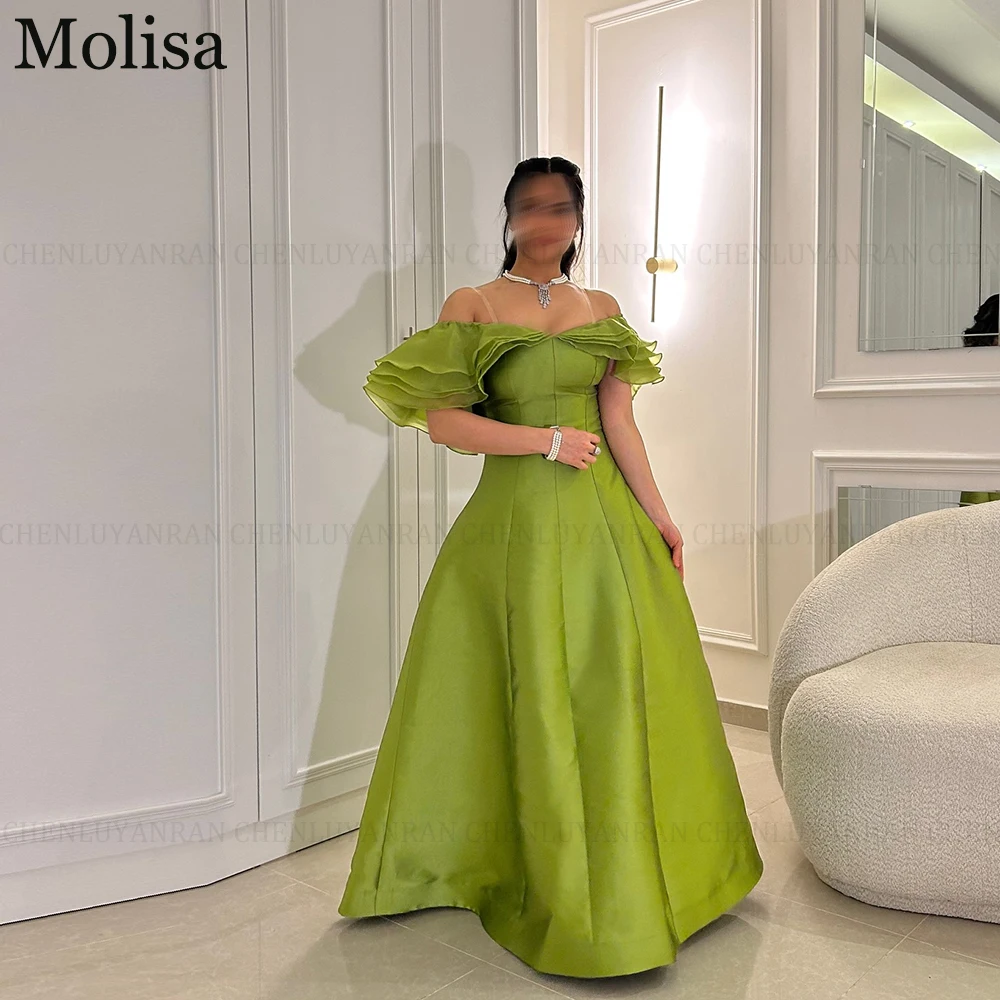 

MOLISA Elegant Formal Occasion Dresses 2025 Customized A-Line Off the Shoulder Satin Long Party Prom Evening Gown فساتين