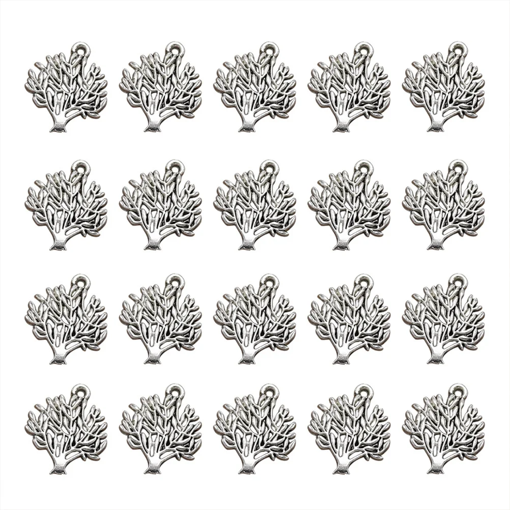 

20 шт., подвеска из сплава «Дерево жизни», серебряное ожерелье «сделай сам», браслет, аксессуары для изготовления ювелирных изделий, подвеска из сплава, подвеска