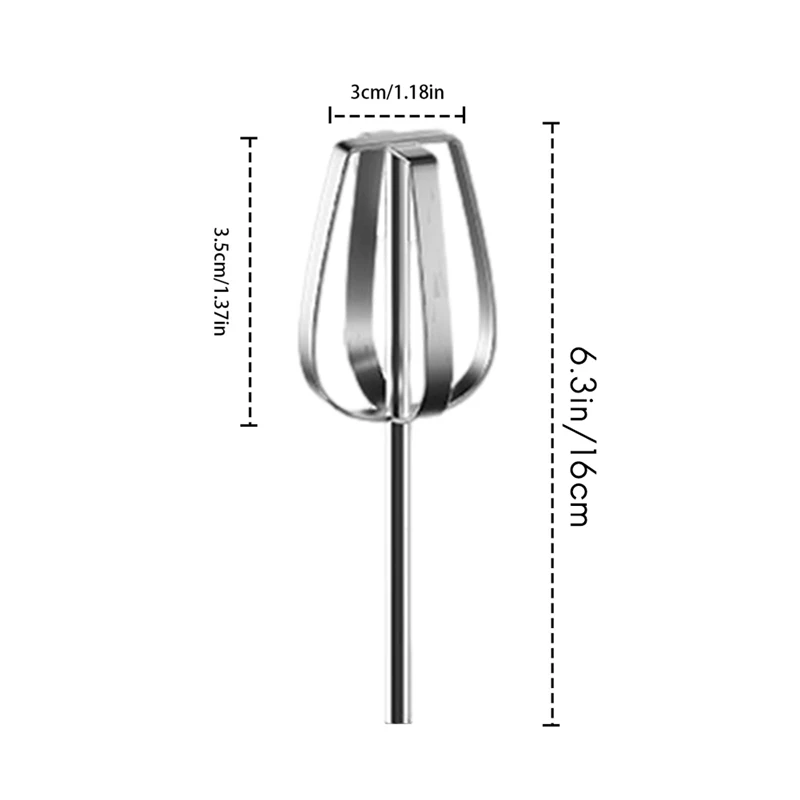 Electric Hand Mixer,Stainless Steel Stirring Whisk,Immersion Blender Cordless Hand Mixer Whisk,3Speed Adjustable Frother Durable