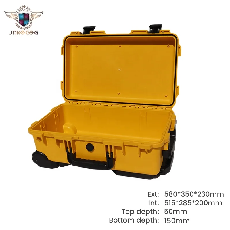 Custom Plastic Flight Case 212X Shockproof  Waterproof Hard Shell Camera Lens Protector Case with Padded Dividers