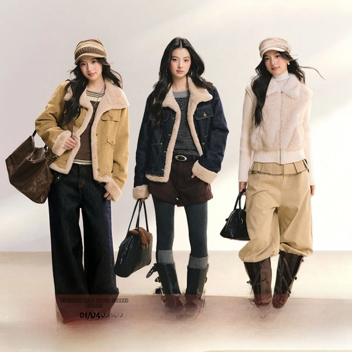 

Джинсовая куртка FPMZ, вязаная верхняя одежда, имитация двухслойного пальто, женская, матовая, длинная, на пуговицах, повседневная одежда