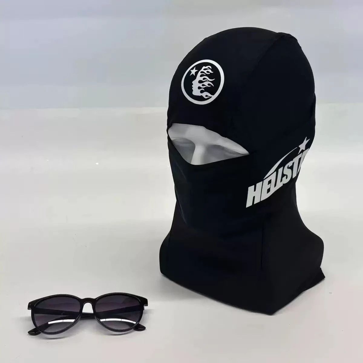 Hellstar Unisex Hip Hop Balaclava Ski Mask, Star Pattern Full Face Hood Hat, Warm Windproof for Street & Snow Sports