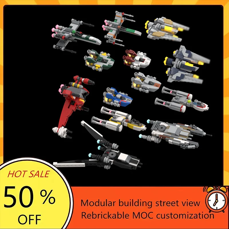 

1068PCS Popular Space War Movie Model MOC Building Bricks Fighter Jet Pack Modular Technology Gift Holiday Assemble Children Toy