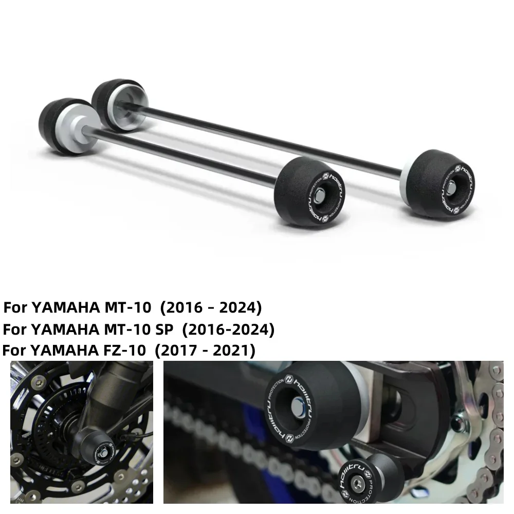 

For Yamaha MT10 MT-10 FZ-10 MT-10SP 2016-2021 2022 2023 2024 Refit Rear Front Axle Fork Crash Slider Motorcycle Wheel Protector