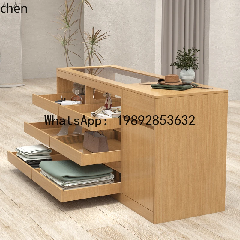 A1   Center Island Water Flow Display Cabinet Jewelry Display Cabinet Cashier Counter Glass