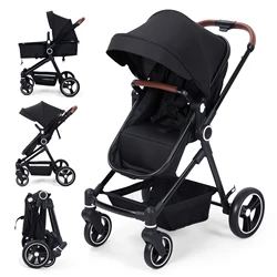 Cochecito Buggy 2 en 1, 0-36 Meses, Cochecito combinado hasta 22 Kg, Cochecito deportivo, Cochecito de viaje, Ruedas grandes, Fácil plegado