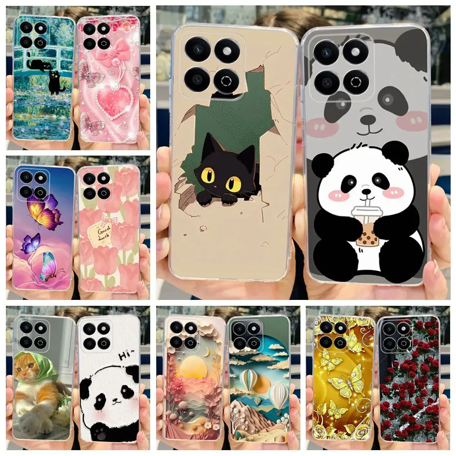 For Honor X7C 5G Case ALT-NX1 Cute Panda Cartoon Painted Cover Soft Slim Phone Case For Honor X7C X 7c HonorX7C 4G Fundas Bumper