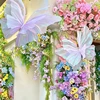 1 Piece of Large-Sized Hanging Christmas Pink butterfly Decorations, Laser-Sheen Silk Imitation Butterflies, Christmas Tree Dec 4