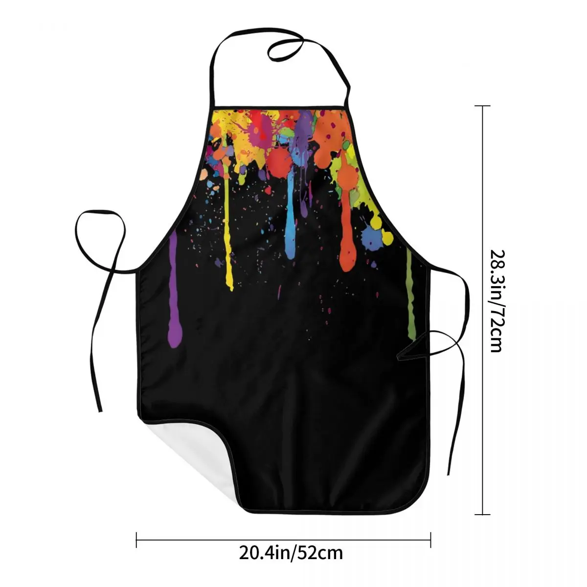 Funny Multicolored Paint Splatter Bib Aprons Women Men Kitchen Chef Artist Graffiti Art Tablier Cuisine for Cooking Baking