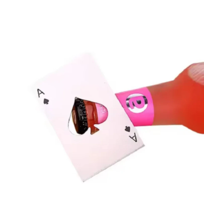 

Hot salesAce of Spades Credit Card Size Bottle Opener Creative Playing Card Shaped Portable Stainless Steel Bottle Opener