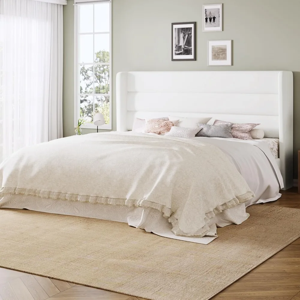 Queen Size Platform Bed Frame with Velvet Upholstered Wingback Headboard, No Box Spring Needed, Under Bed Storage, Customized