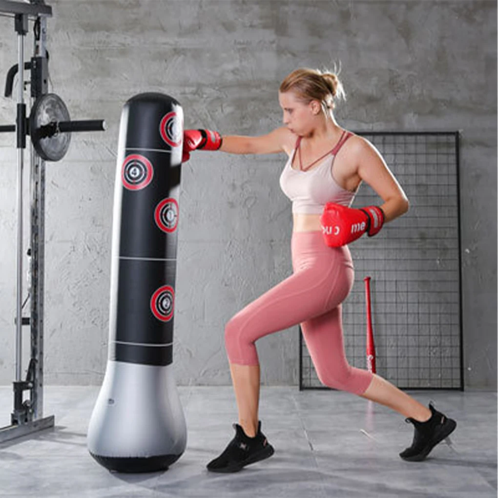 Durable PVC Inflatable Punching Bag For Effective Workouts Safe To Fitness Inflatable Punching Bag