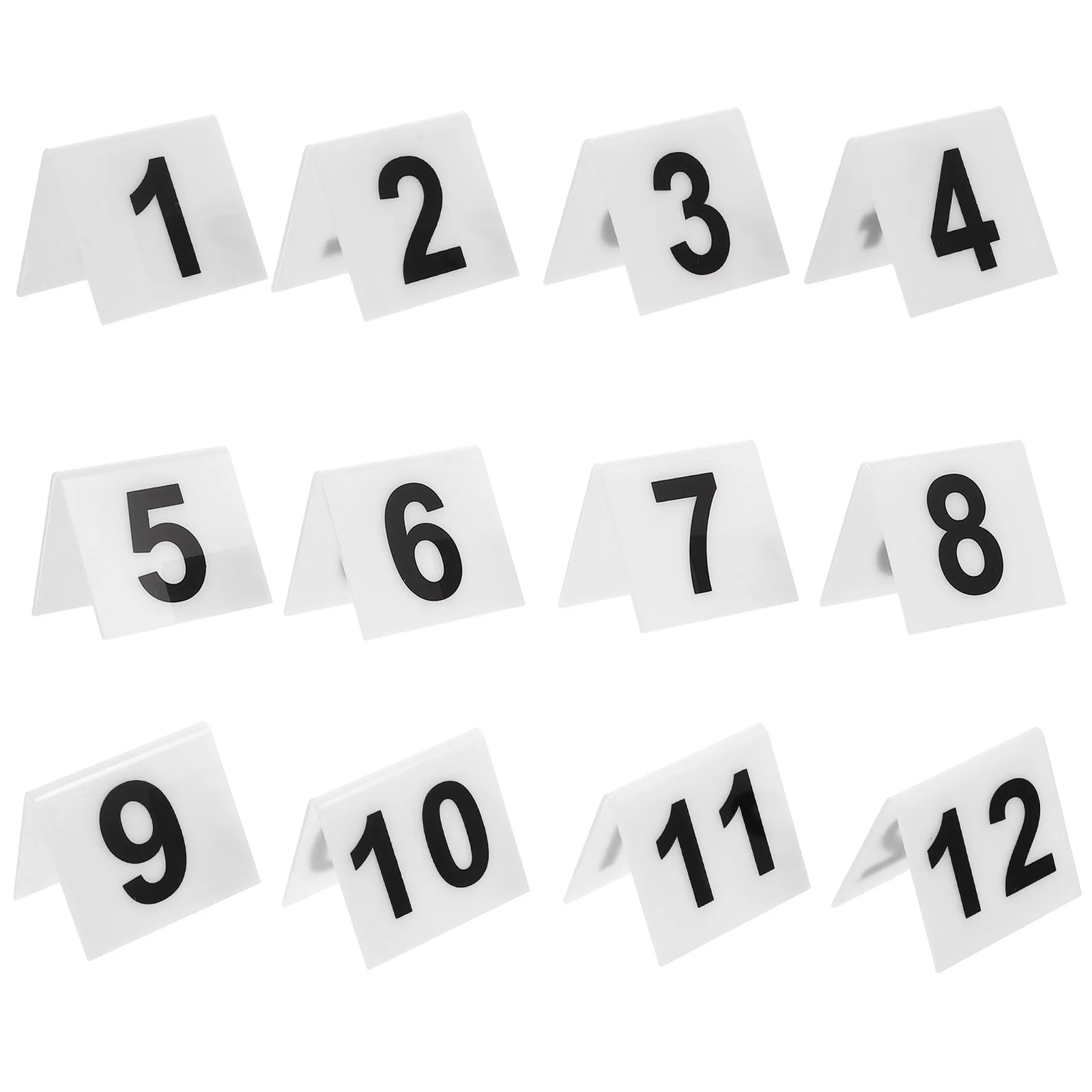 

12pcs Acrylic Number Markers Double Sided Table Tent Cards For Detective Game Party Supplies Reusable Evidence Markers Crime