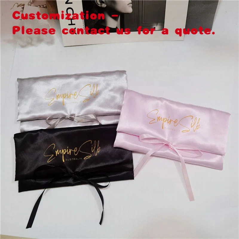 

custom.Chuanghua Foldable Satin Envelope Pouch Satin Flat Clothing Dresses Bag Satin Dust Bag
