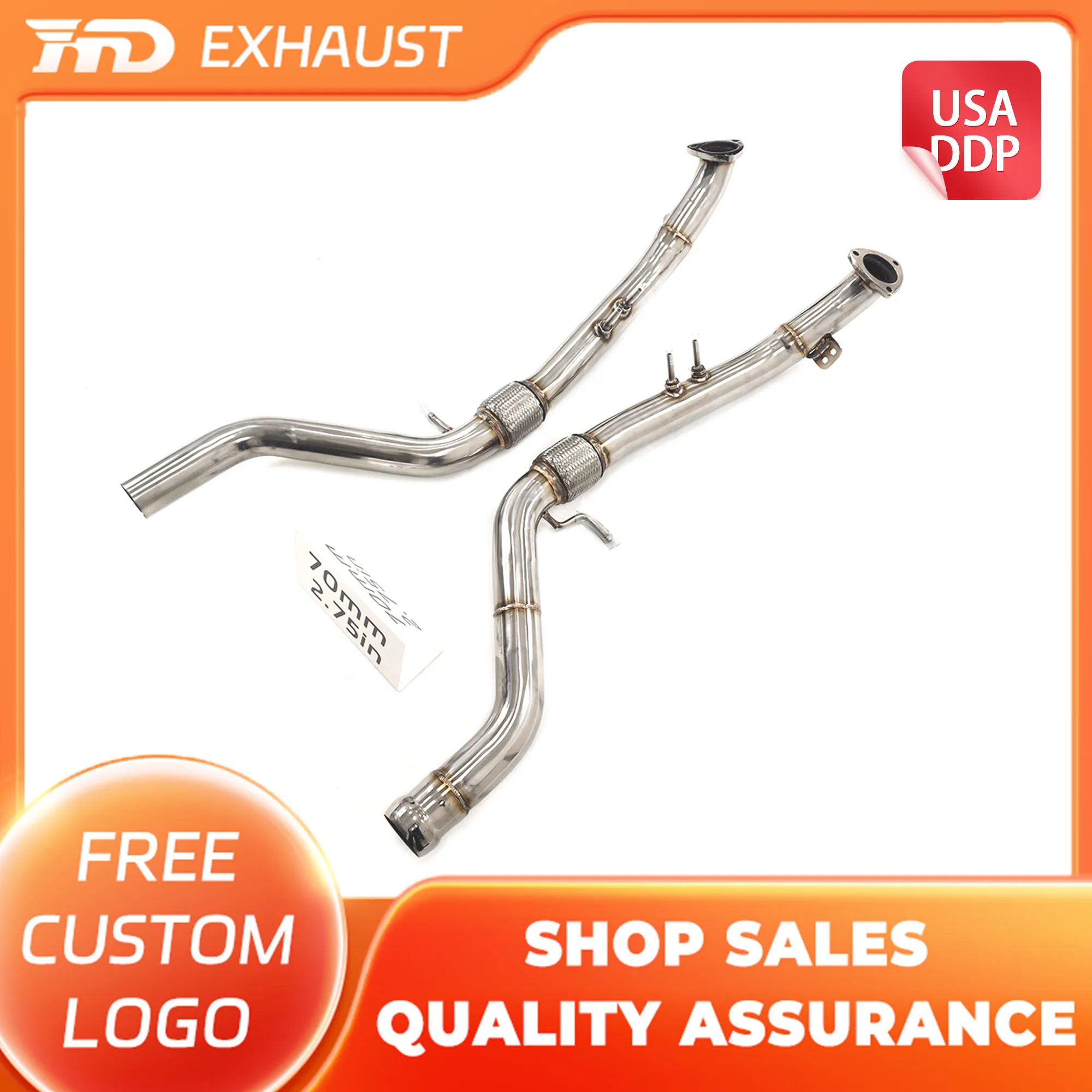 

HMD Hot sale Exhaust System Performance front tube for Aston Martin DBX 4.0T Without Heat Shield Racing Pipe