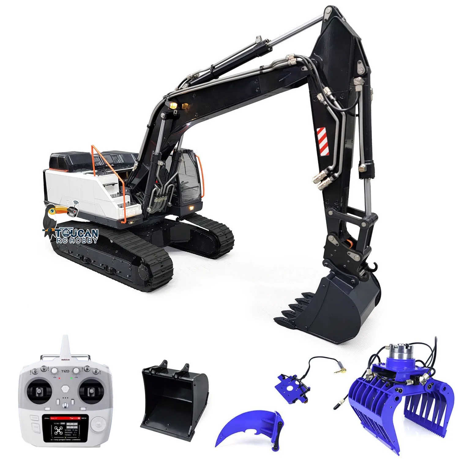 

1:14 RC Hydraulic Excavator EC380 Tracked 2 Arms Wireless Engineering Digger Machine Vehicle Truck Model Outdoor Toy TH22519