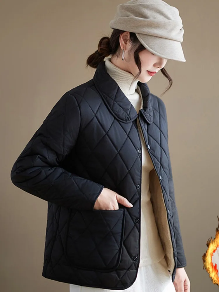 

Женская легкая хлопковая куртка на подкладке Fce, стеганая теплая верхняя одежда для зимы, маленький размер для похудения