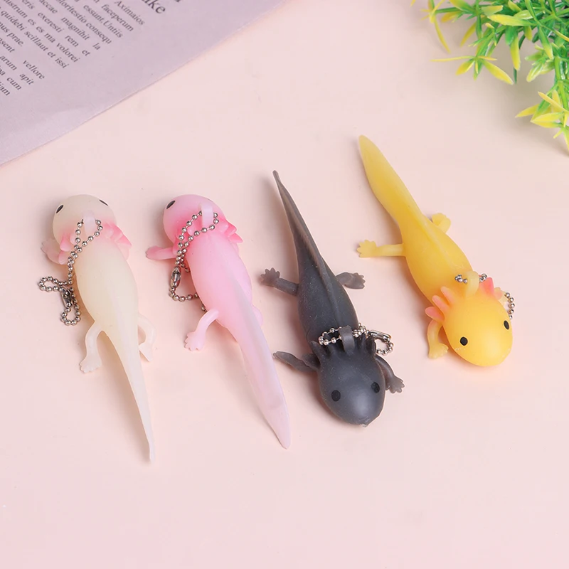 Porte-clés drôle Antistress poisson doux salamande géante jouet anti-Stress presser blague jouets pour filles Gag cadeaux Brinquedo