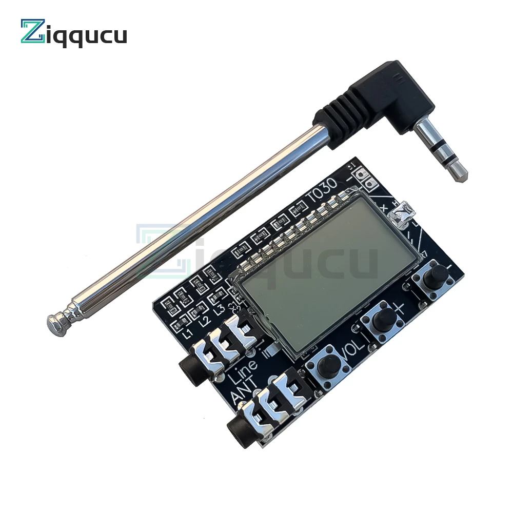 DC 3.6V-15V Digital LCD Dual Channel FM Transmitter Board Module Fm 76MHz to108MHz Module Stereo Wireless Audio Transmission