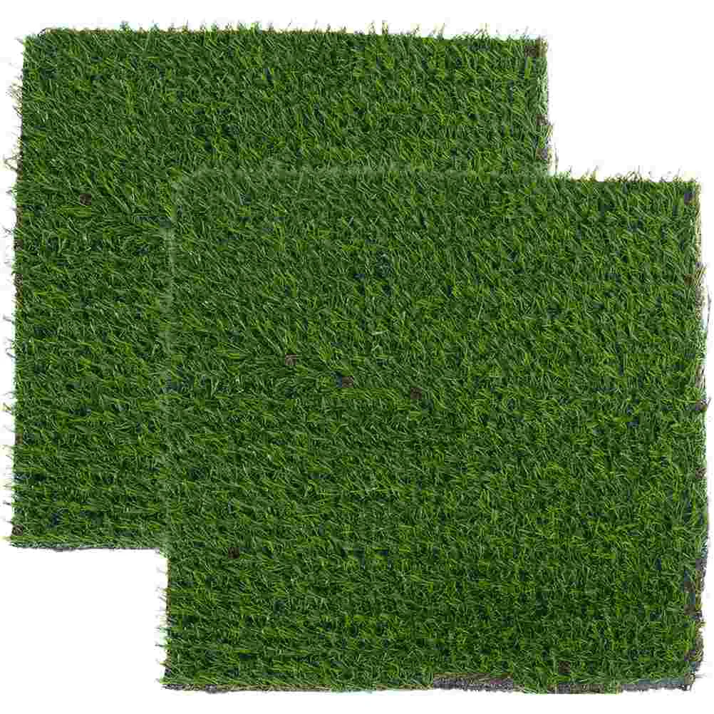 2 Pcs Chicken Egg Mat Artificial Grass Pads Supply Fake Cushions Rugs Washable Nesting Coop Mats Turf