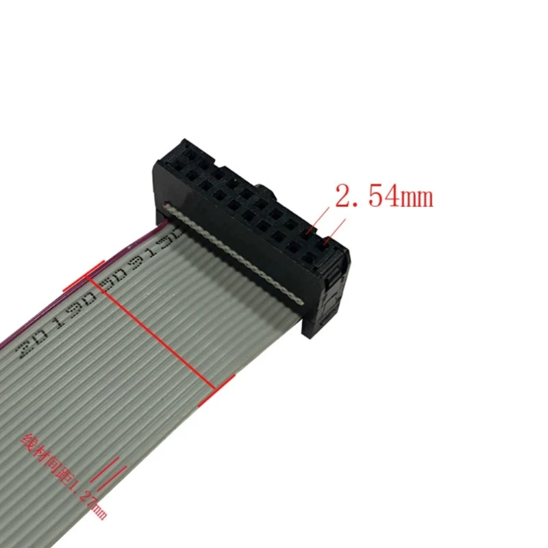 2pcs 2.54mm Pitch Gray Flat Ribbon Data Cable 6-64Pin 10/20/30/40/50cm Lengths Available