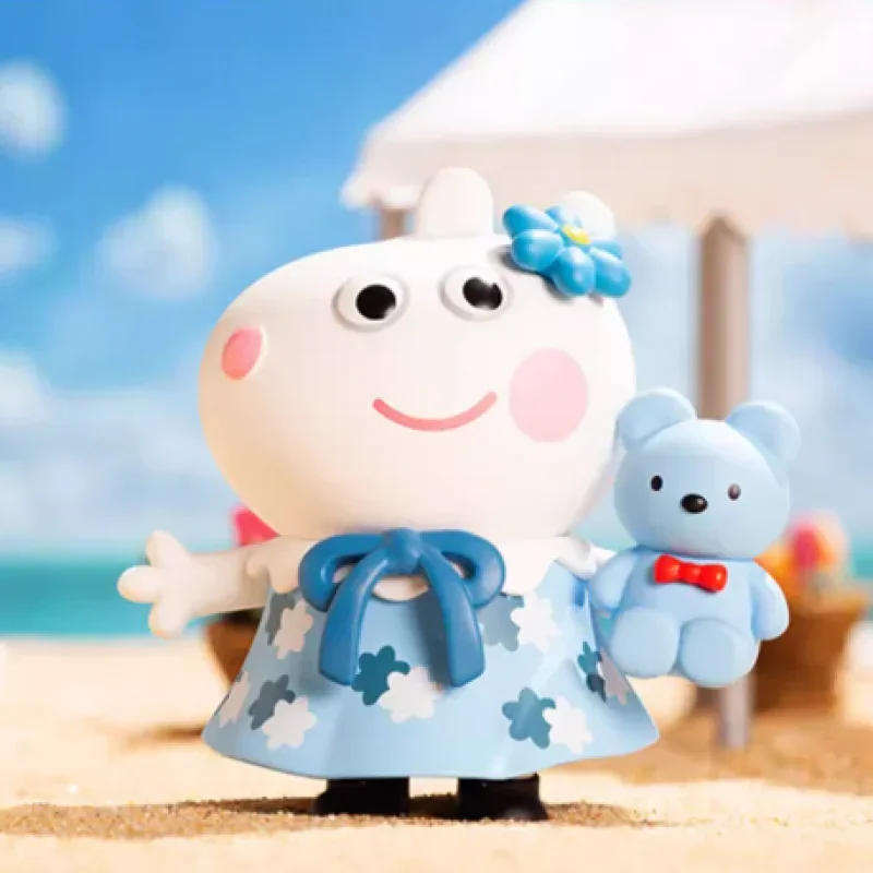 

POP MART Свинка Пеппа Свадебная детская серия Слепая коробка Тайная коробка Kawaii Украшения Статуэтки Домашний декор Настольная модель Куклы Подарок для девочек