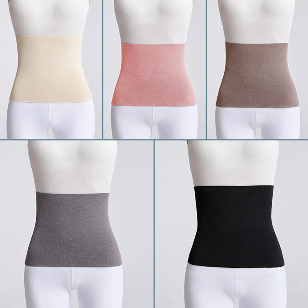 Women Elastic Belly Protector Cummerbund Unisex Thermal Waist Support Protector Abdomen Back Pressure Warmer Inner Wear Winter