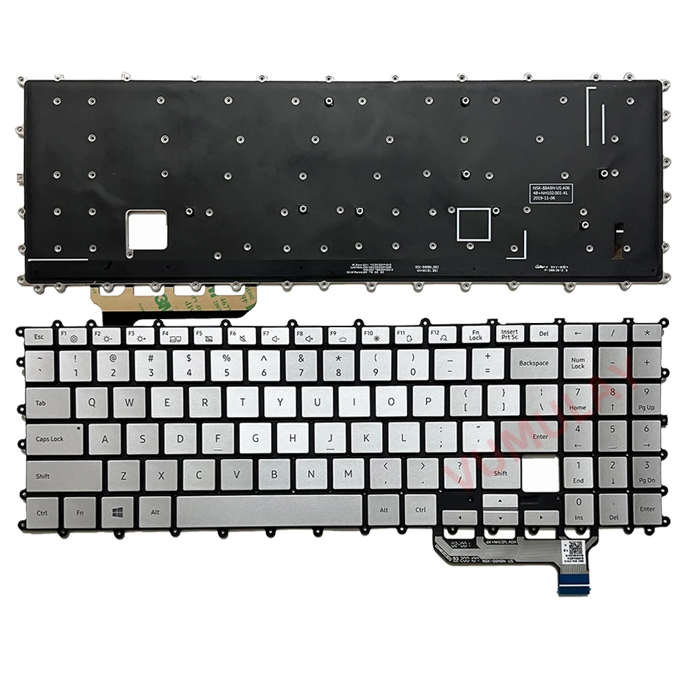 

US Backlit Keyboard for Samsung Galaxy Book Flex NP950QCG 950QCG NT950QCG K01CA K01DE K01US K03US X01DE BA5904462A BIH4N5D0416