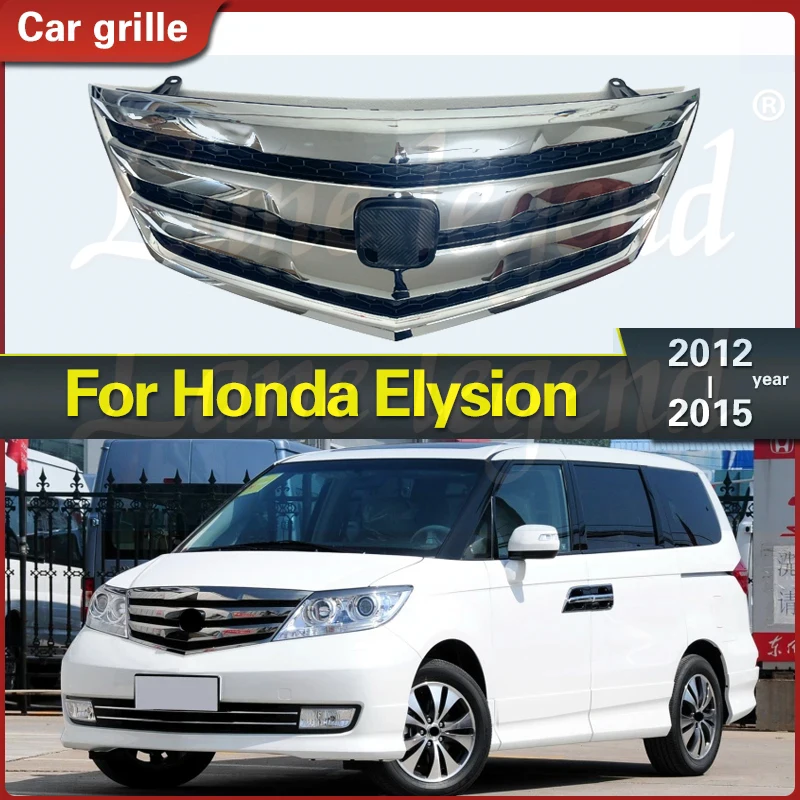 ABS Chrome Front Bumper Upper Radiator Grille Grill Fit for HONDA ELYSION 2012-2015 1PC