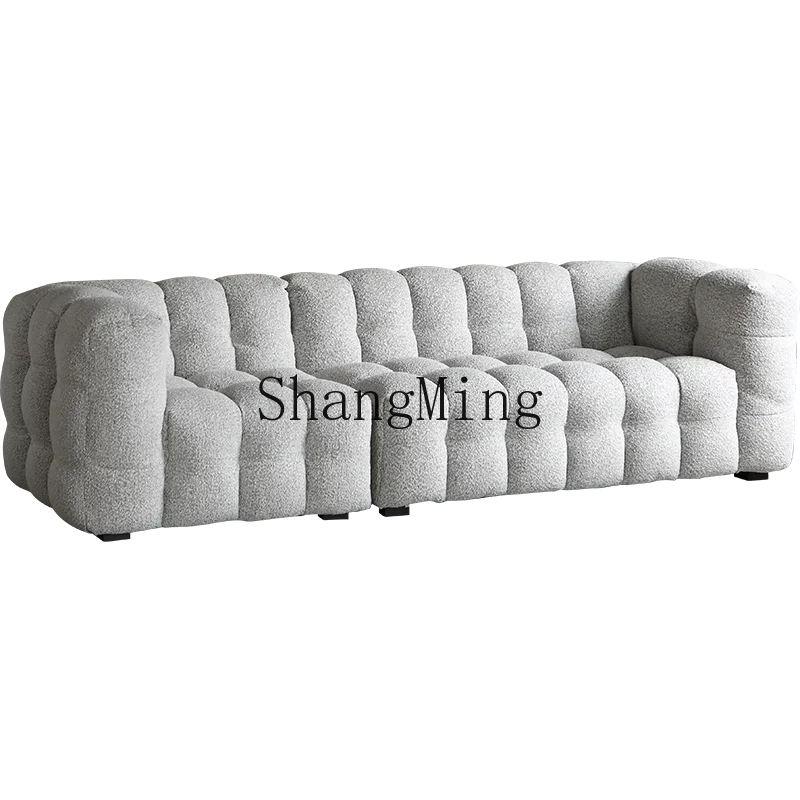 ZZJ medieval fabric sofa villa courtyard small apartment living room room high value lamb wool soft sofa