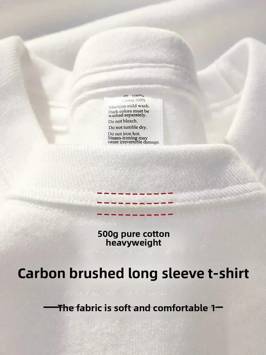 

Футболка с длинными рукавами из плотного хлопка с тремя иглами, 500 г, унисекс, однотонная толстовка из чистого хлопка в японском стиле с манжетами, базовая рубашка