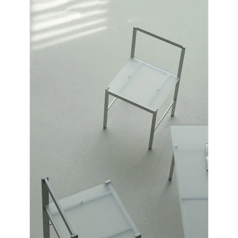 Frosted transparent acrylic dining chair Simple household casual shoe changing stool Dressing chair