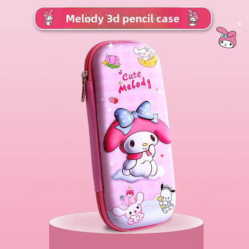 3D Cartoon Hello Kitty Pattern Stationery Box Multi Functional Large Capacity Pencil Case For School Student Makeup Brush Organi