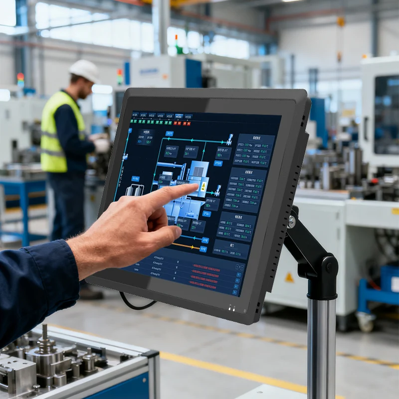 

Промышленный панельный ПК со встроенным сенсорным экраном IP65 Водонепроницаемый компьютер Linux и Windows для промышленного панельного ПК