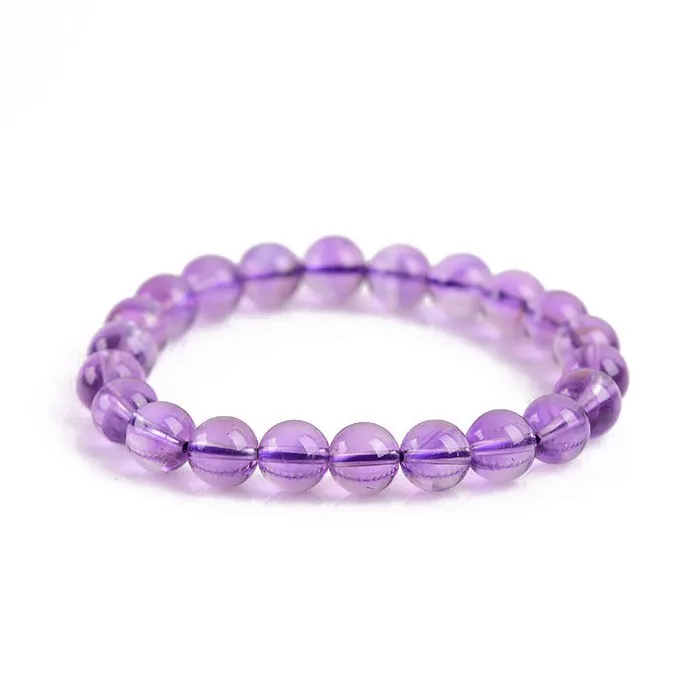 

4A Natural Light Amethyst Crystal Bracelets