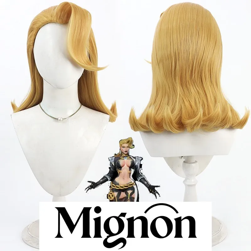 

Emma Frost New Skin Cosplay Wig White Queen Pure Black Battle Suit Widow's Peak