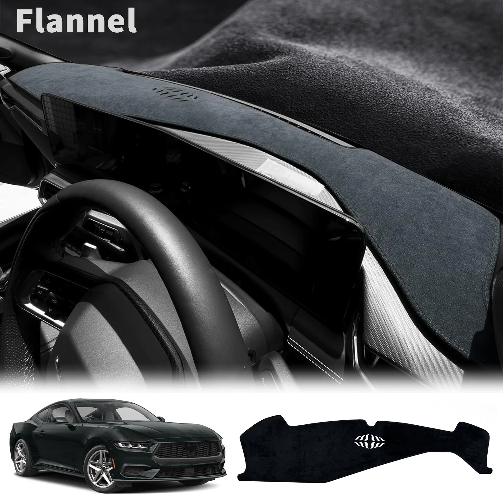 

Car Dashboard Mat for Ford Mustang 2024 2025 2026 Sunshade Protective Carpet Dash Pad Dashmat