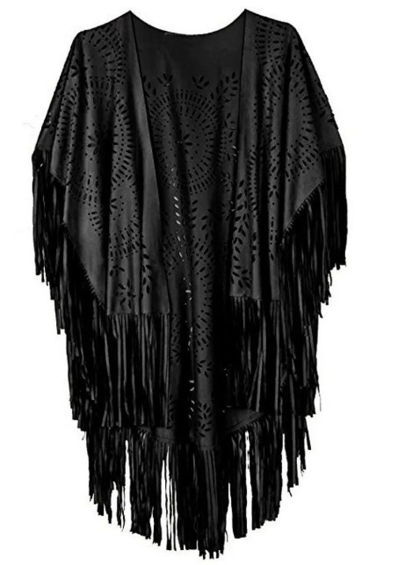 Shawl Summer New Women\'s Top Tassel Shawl Cape Ponchos