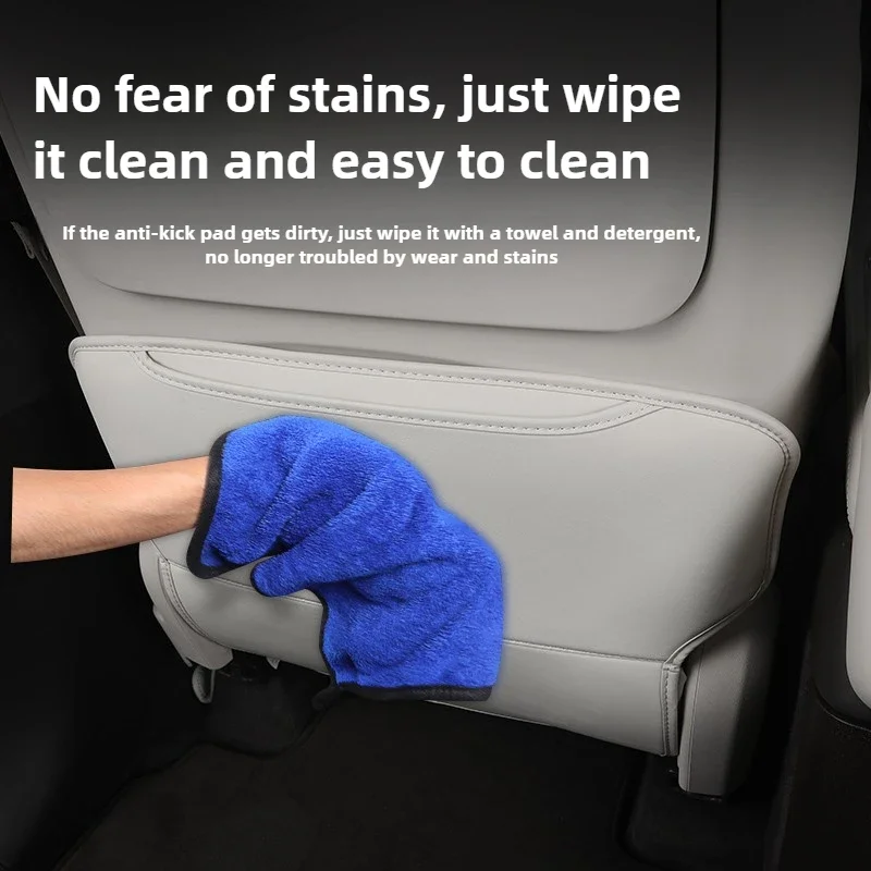 For DENZA N9 Car Seat Back Anti-kick Pad with Storage Bag First/Second Row Leather Protective Pad Anti Scratch Cover Accessories