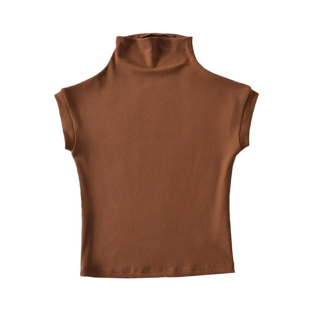

Women's European And American Style Turtleneck Short-Sleeved T-Shirt Slimming Inner Wear Spicy Girl Style Summer New Top
