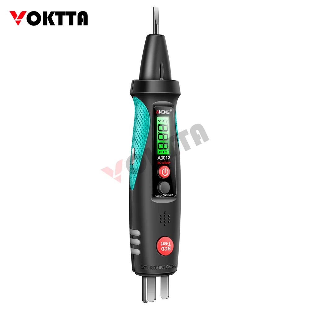 A3012 2-in-1 Test Pen Socket Tester Intelligent Test Pen Test Breakpoint Multifunctional Digital Display Socket Phase Meter