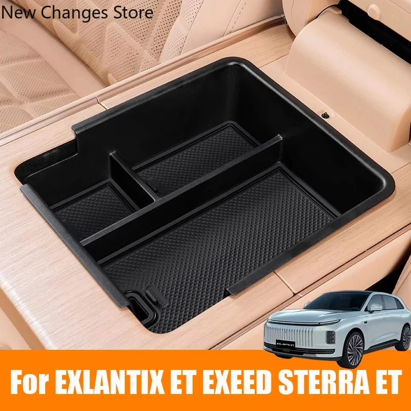 

For EXLANTIX ET EXEED STERRA ET 2024 2025 Car Center Console Armrest Storage Box ABS Armrest Organizer Holder Accessories