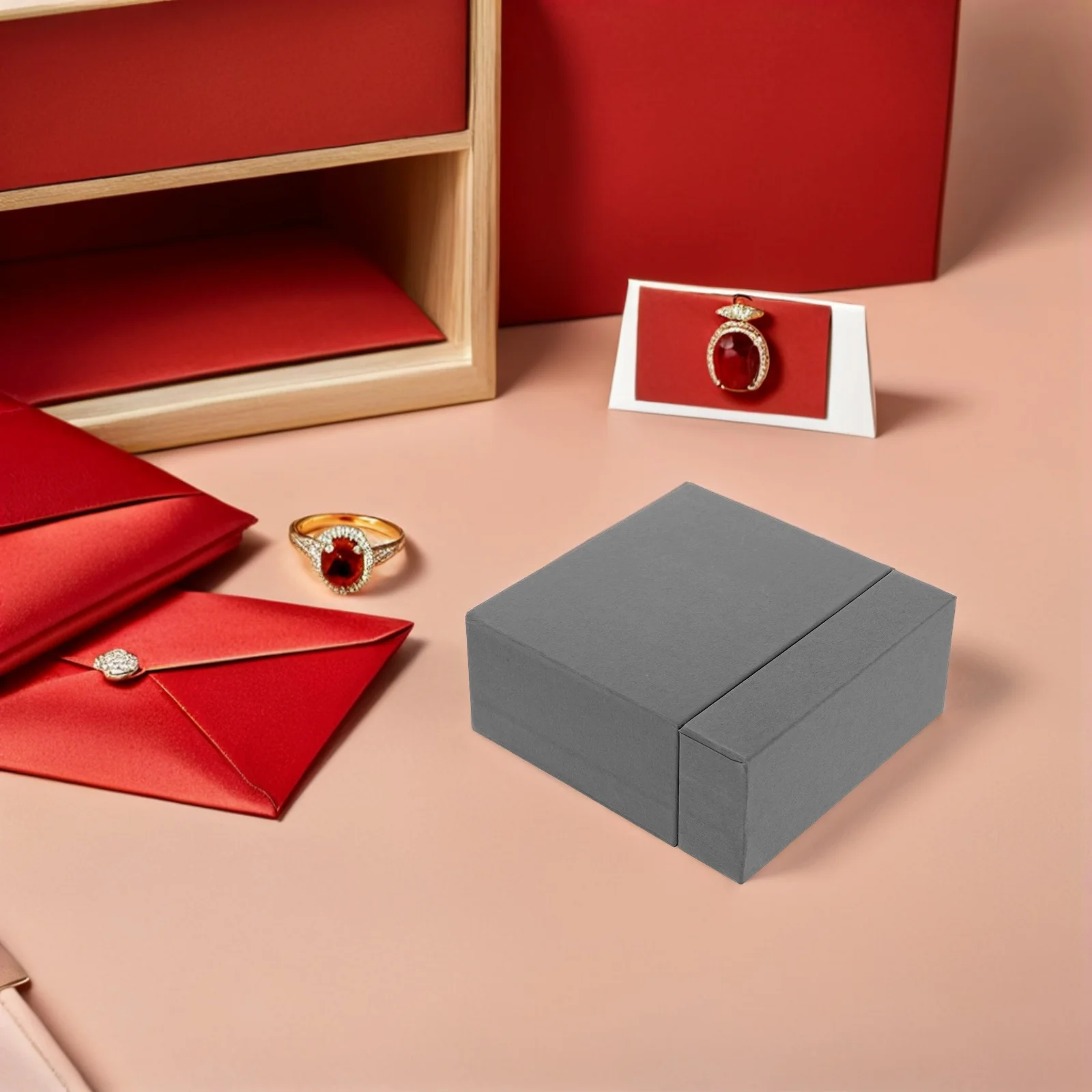 

3Pcs Jewelry Storage Case Paper Organizer Drawer Lid Jewelry Display Box Necklace Ring Bracelet Holder Earrings Packaging Box