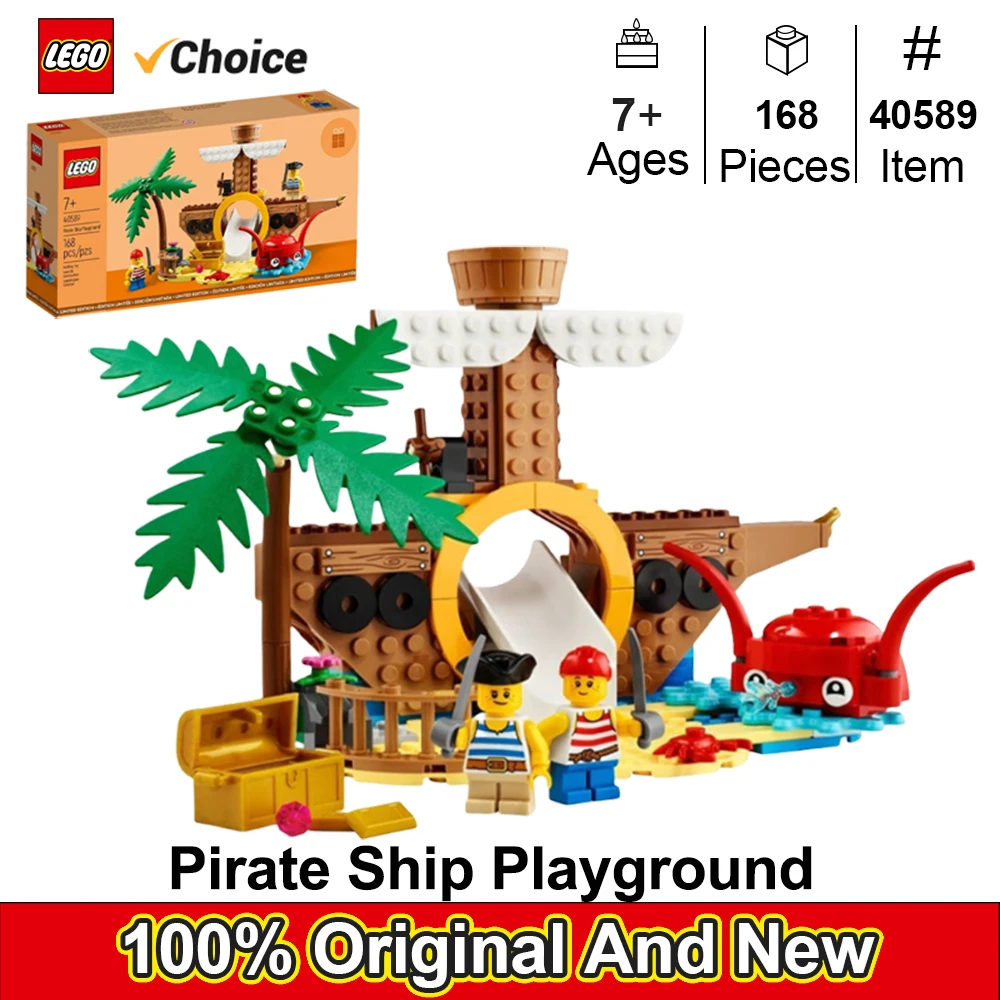 

LEGO 40589, игровая площадка с пиратским кораблем, креативная игра для детей